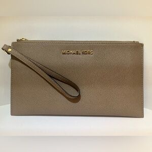 Michael Kors Dk Taupe Wristlet